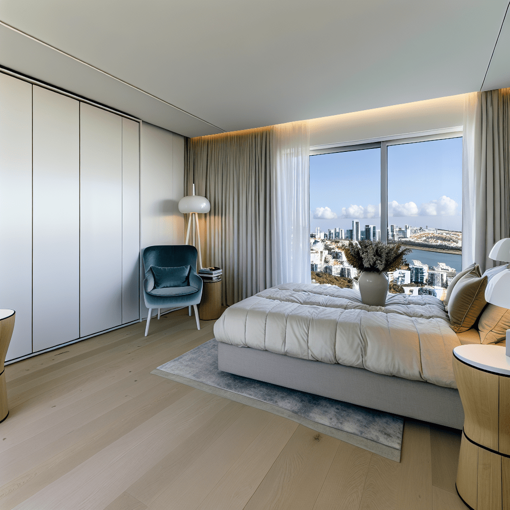 Apartamento T2 à venda na avenida do Atlântico, Expo Central, Parque das Nações - Quarto