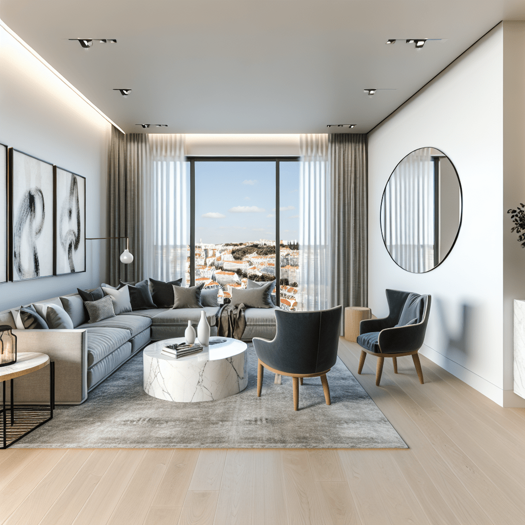 Apartamento T2 à venda na avenida do Atlântico, Expo Central, Parque das Nações - Sala