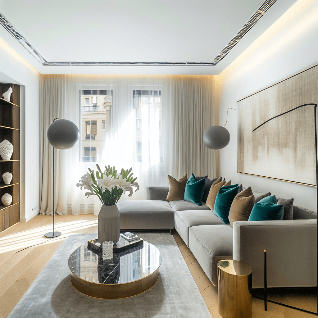 Apartamento T2 à venda na rua Marquês de Fronteira, Bairro Azul – Parque Eduardo VII, Avenidas Novas - Sala